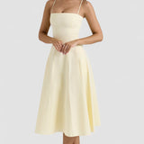 Dolly – Rochie de Damă Midi A-Line din Bumbac Elegantă