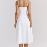 Dolly – Rochie de Damă Midi A-Line din Bumbac Elegantă