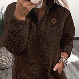 NOREEN | Pulover Teddy cu Fermuar