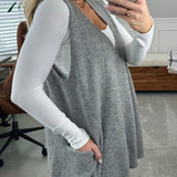 PALOMA – VESTĂ DIN TRICOU CU BUZUNARE CONFORTABILĂ