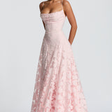 Francisa – Rochie Maxi de Damă cu Corset din Dantelă Elegant