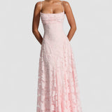 Francisa – Rochie Maxi de Damă cu Corset din Dantelă Elegant