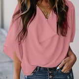 Helga - Bluză cu Mâneci Tip Băta