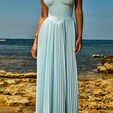 Orielle – Rochie de Damă Maxi Elegantă Drape Bloom