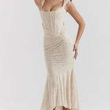 Carisia – Rochie de Damă Maxi Elegantă cu Dantelă