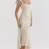 Carisia – Rochie de Damă Maxi Elegantă cu Dantelă