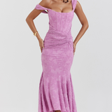 Carisia – Rochie de Damă Maxi Elegantă cu Dantelă