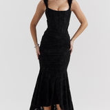 Carisia – Rochie de Damă Maxi Elegantă cu Dantelă