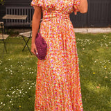 Pauline – Rochie de Damă Lungă cu Model Floral Elegantă