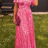 Pauline – Rochie de Damă Lungă cu Model Floral Elegantă