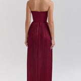 Orielle – Rochie de Damă Maxi Elegantă Drape Bloom