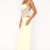 Darla – Rochie Maxie de Damă Elegantă cu Dantelă și Croială Ajustată