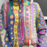 Daphne - Pulover Tricotat Colorat cu Guler Înalt