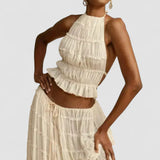 Frida - Top Plisat Fără Spate