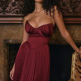 Orielle – Rochie de Damă Maxi Elegantă Drape Bloom