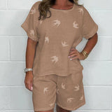 Dahlia – Set din două piese cu imprimeu ușor