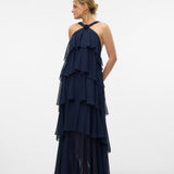 Vera – Rochie Maxi de Damă cu Volane Stratificate Elegantă