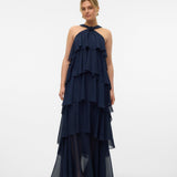 Vera – Rochie Maxi de Damă cu Volane Stratificate Elegantă