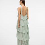 Vera – Rochie Maxi de Damă cu Volane Stratificate Elegantă