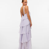 Vera – Rochie Maxi de Damă cu Volane Stratificate Elegantă