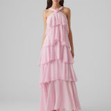 Vera – Rochie Maxi de Damă cu Volane Stratificate Elegantă