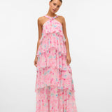 Vera – Rochie Maxi de Damă cu Volane Stratificate Elegantă