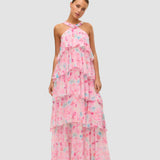 Vera – Rochie Maxi de Damă cu Volane Stratificate Elegantă