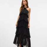 Vera – Rochie Maxi de Damă cu Volane Stratificate Elegantă