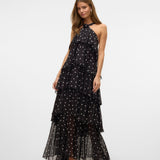 Vera – Rochie Maxi de Damă cu Volane Stratificate Elegantă