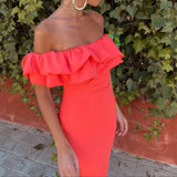 Lorena™ | Rochie bodycon fără umeri