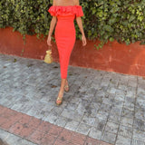 Lorena™ | Rochie bodycon fără umeri