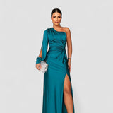 Camira – Rochie de Damă Maxi Elegantă cu Umăr Asimetric și Fante